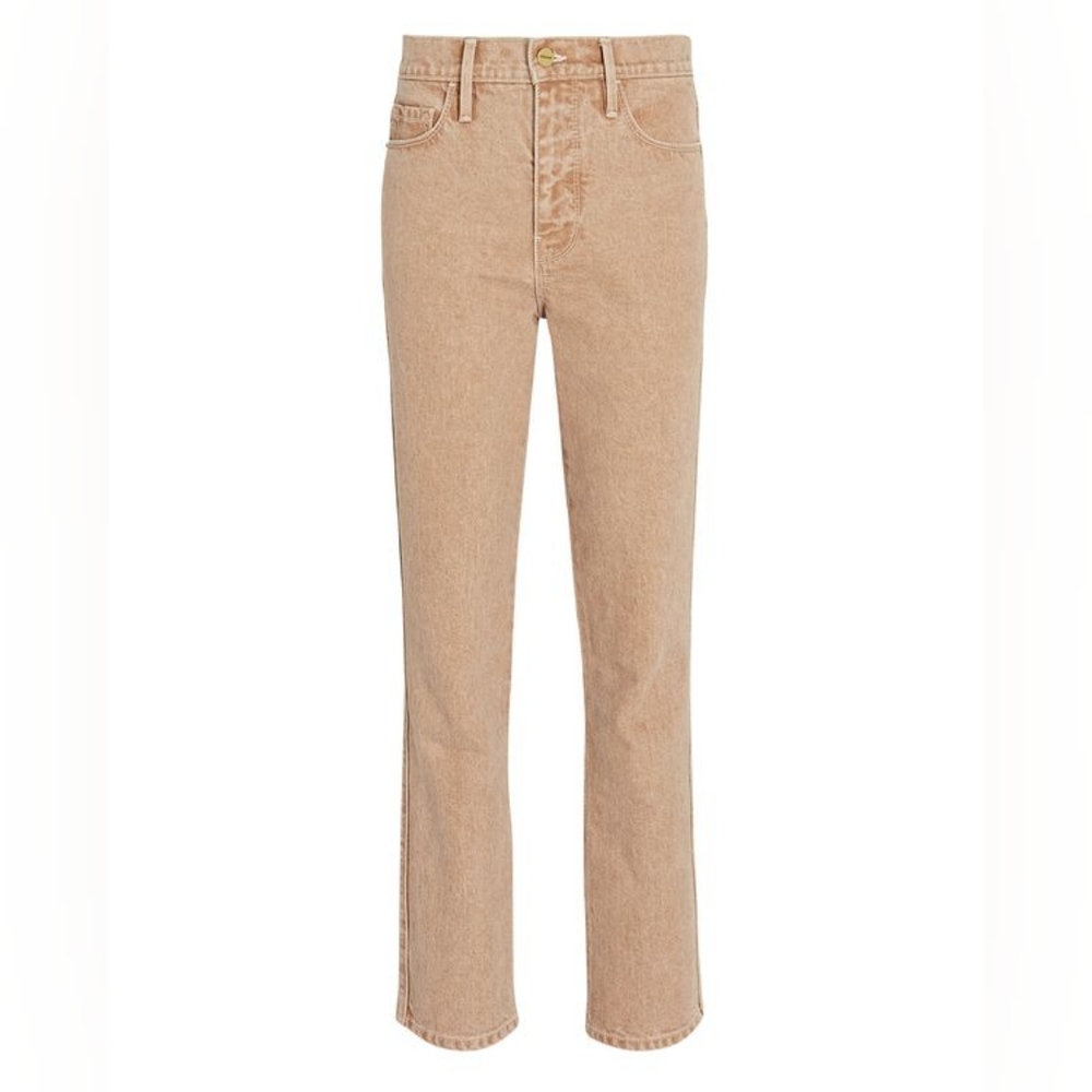 FRAME Le Sylvie Slender Straight Ultra High Rise Ankle Length NWOT Sand Wash - Picture 5 of 16